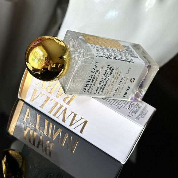 NIB Truly Vanilla Baby Luxury Body Oil Nourishing Antiaging Glistening Shimmer - Picture 12 of 12